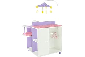 Olivia's Little World Little Princess Baby Doll Two-Sided Wooden Baby Doll Changing Station
