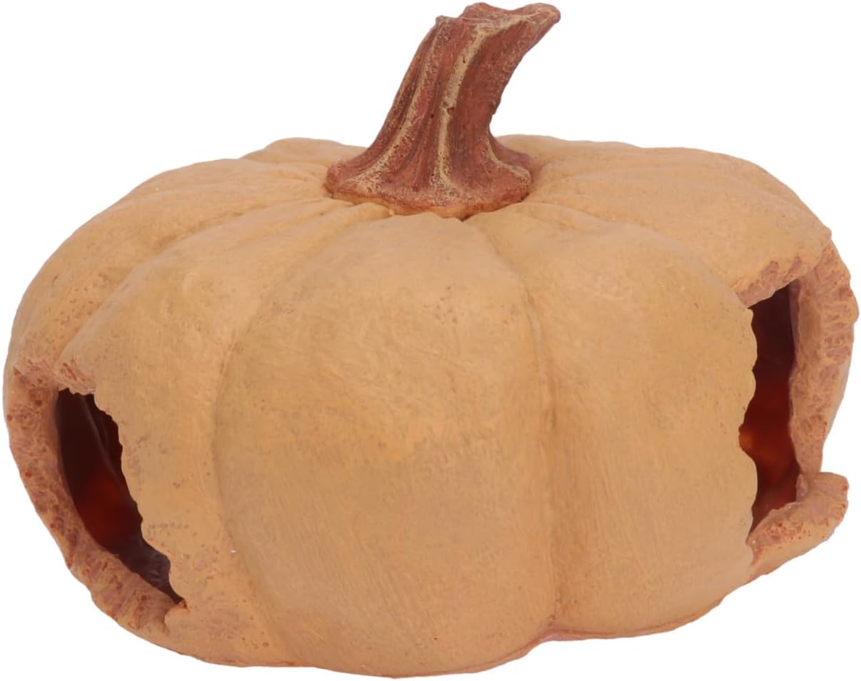 Abaodam Pumpkin Reptile Hideout Shelter Decorative Cave Landscape Accessory for Terrarium Aquarium Environment Reptiles and Amphibians