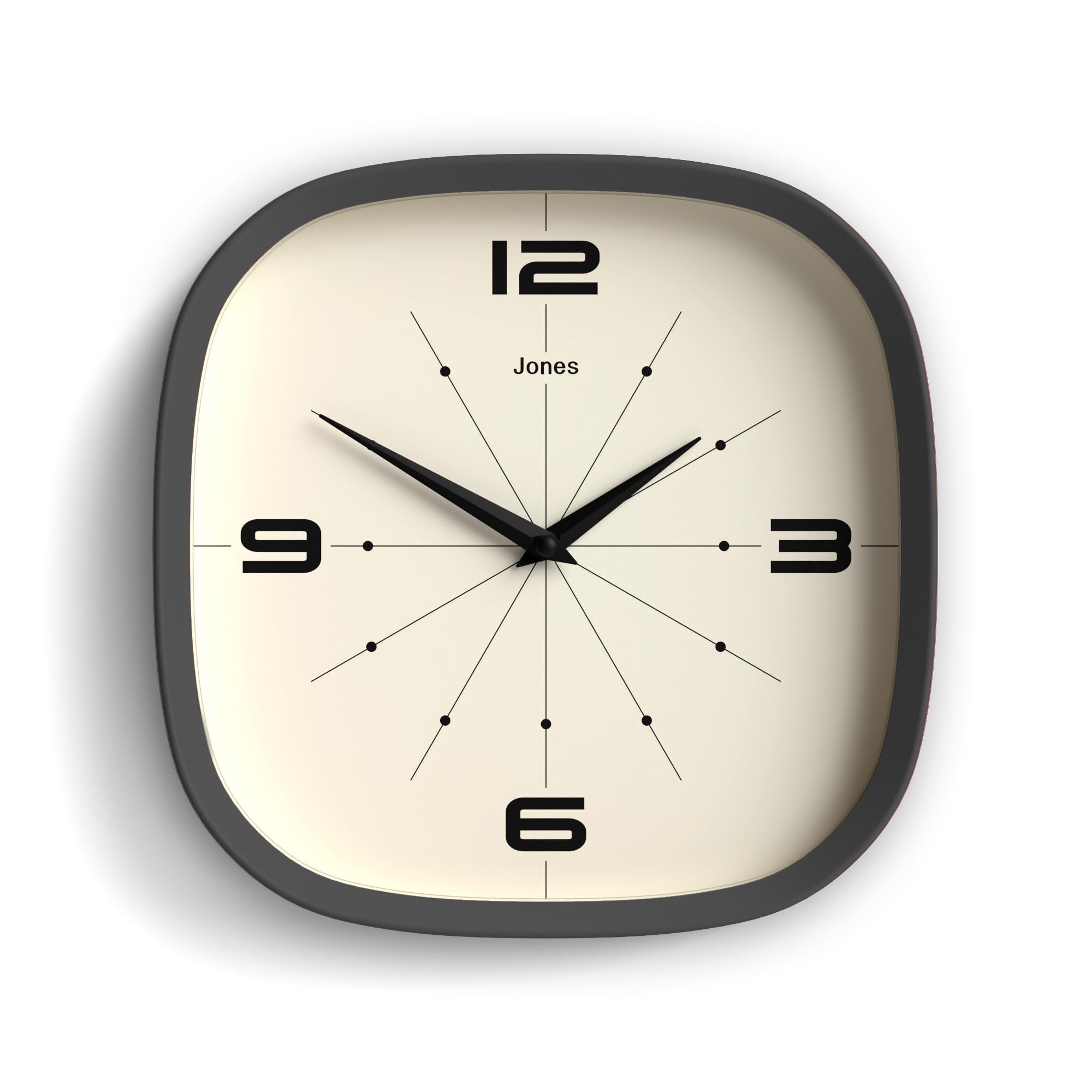 新品同様】JONES CLOCKS プロペラ針 レトロデザイン 壁掛け時計