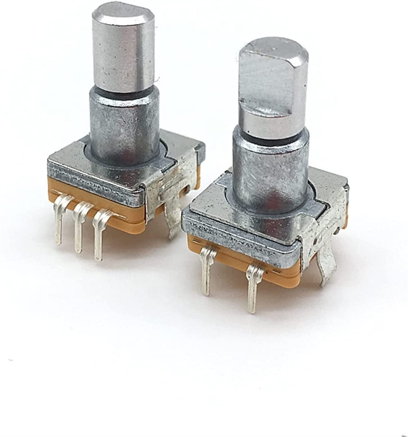 elektronischer Schalter Schalter Encoder 5 teile/los Drehgeber Schalter EC11 mit Push-Schalter Selbst Rückkehr 5pin Plug-in Typ Drehen Links Oder rechts 15mm Halbe Welle