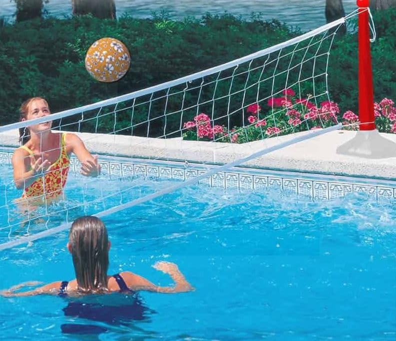 KERLIS 802 - Jeu de Volley pour Piscine - Filet Extensible jusqu'à 7 m - Pieds lestés - Coloris...