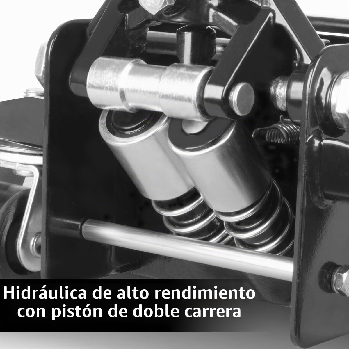 STAHLWERK Gato hidráulico con capacidad de carga de 3 toneladas, extraplano, rango de elevación de 73 a 500 mm, ruedas de goma, pistón doble, gato hidráulico, gato hidráulico (WHB-73 ST)