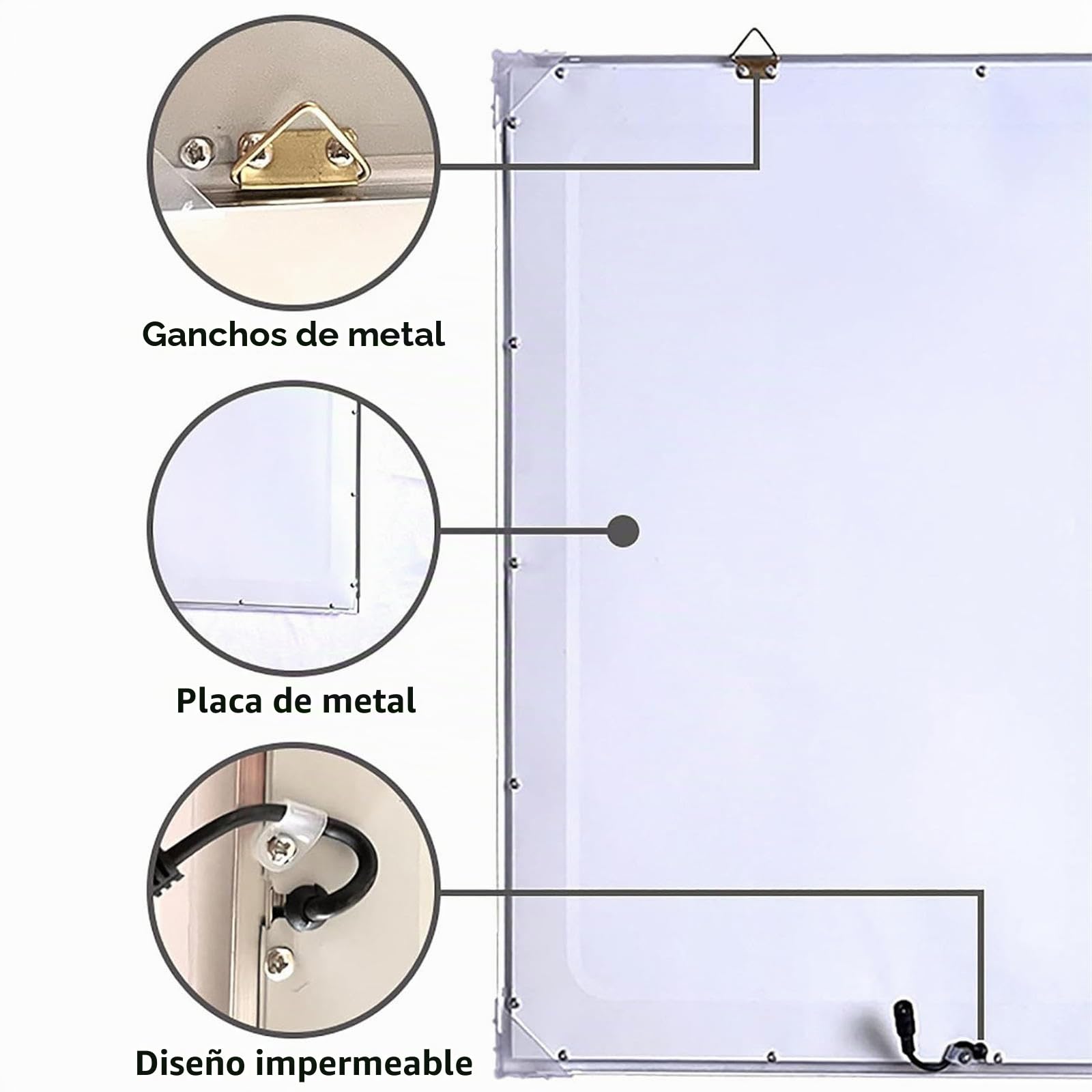 Tabla optométrica logarítmica estándar con Caja de luz LED, sin decoloración ni Reflejos, para Pruebas de visión precisas en casa, en el Hospital y en la clínica.