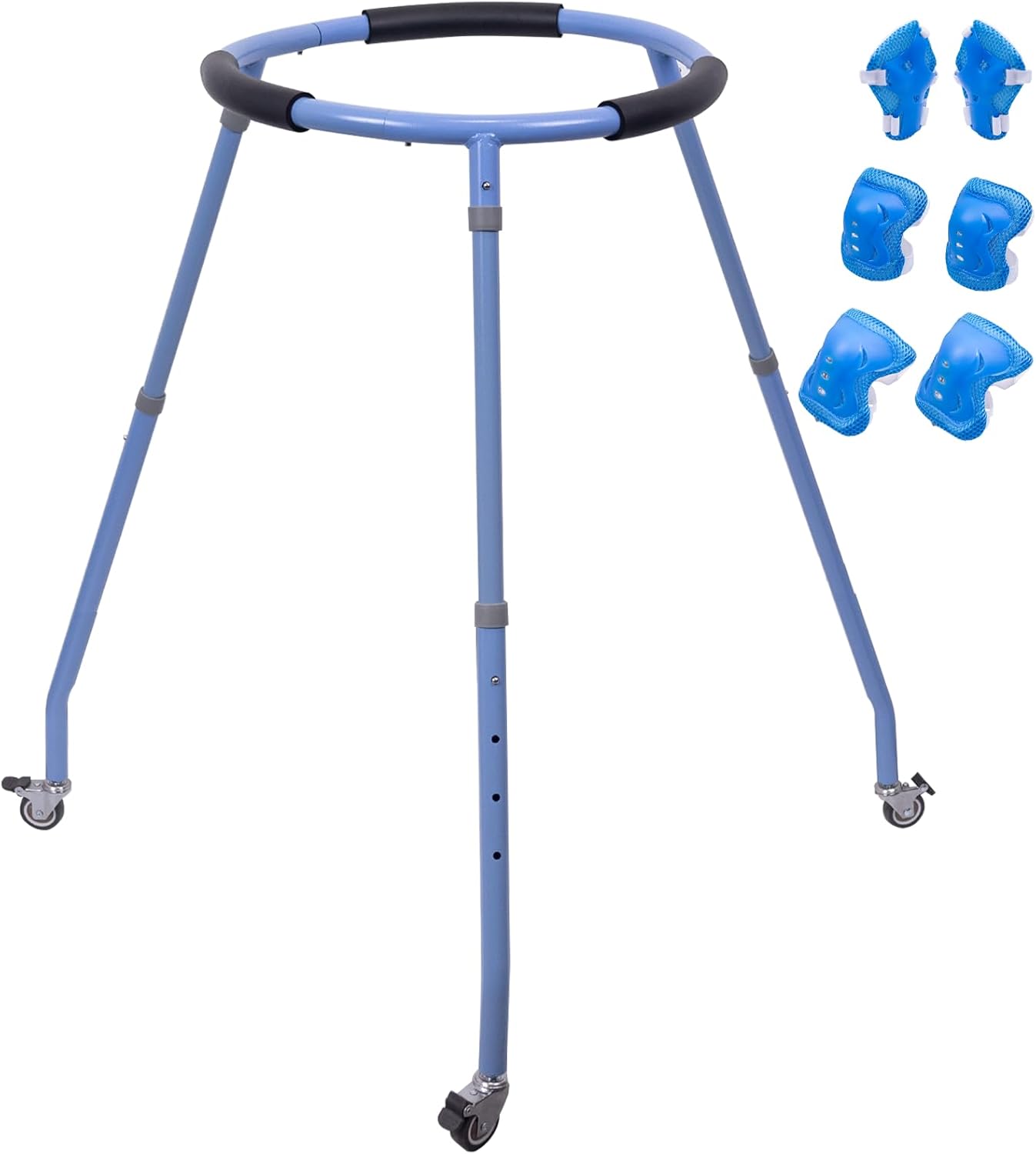 Roller Skate Trainer, Skating Learning Aid & Support with Adjustable Height for Boys or Girls,Includes a Pair of Skating Protective Gear,Learn Balance on Inline Skates for Beginners,Blue