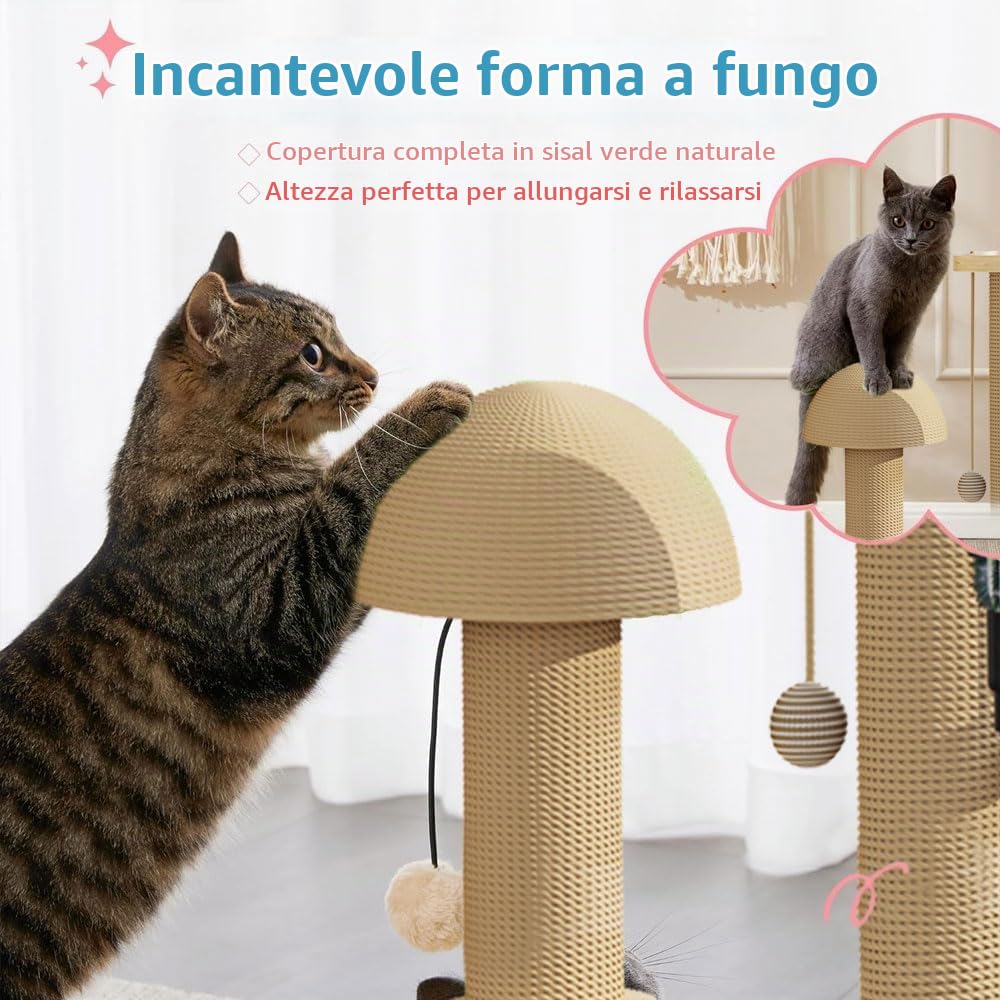 Anyingkai Giocattolo Interattivo per Gatti in Legno, Intelligente Con Palline Interattive (A)