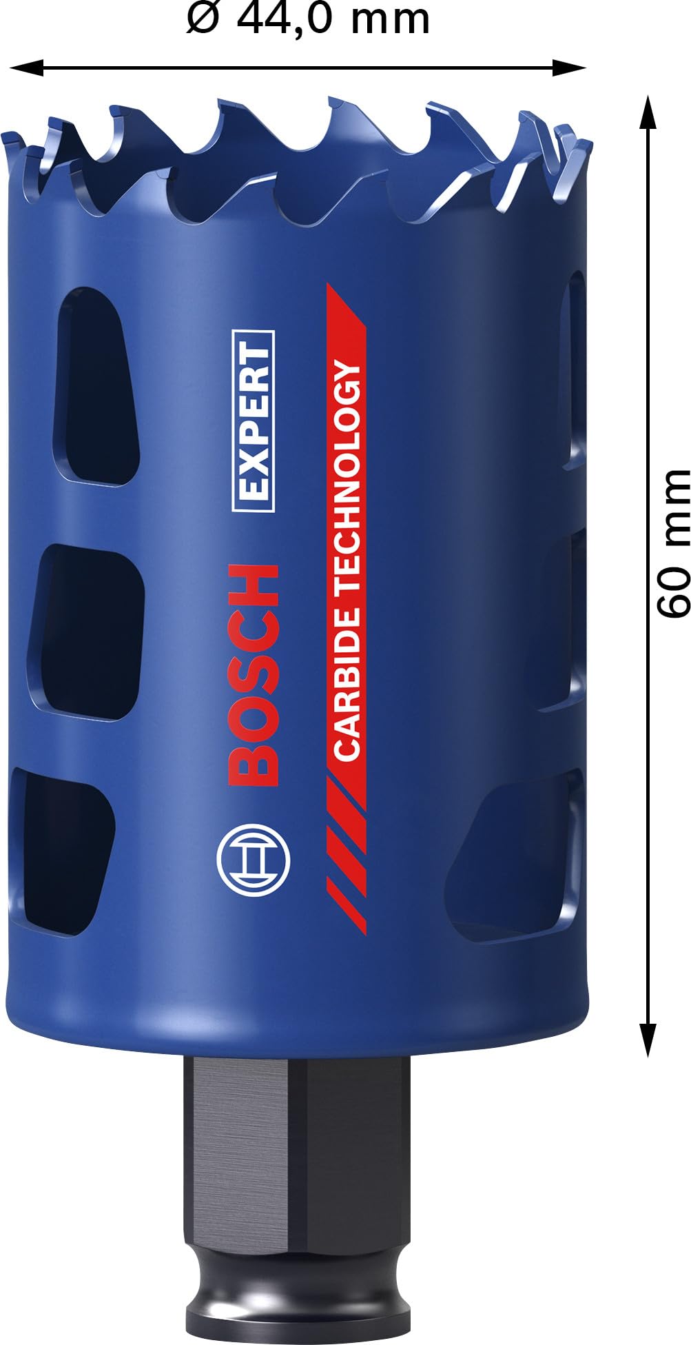 Bosch 1x Sega a tazza EXPERT Multi Material Power Change Plus (per Legno con metallo, Mattone, Ø 44 mm, Professional Accessorio Trapanoi)