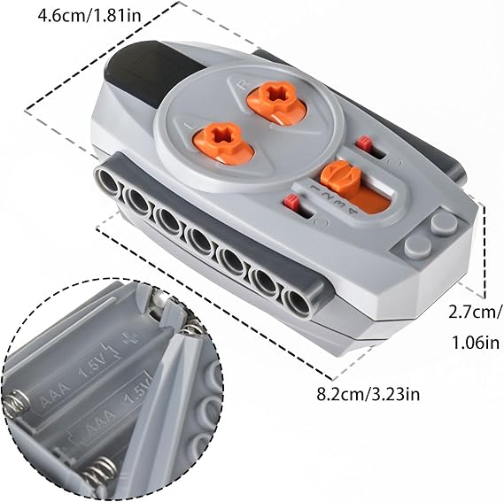 10 Pcs Power Functions Adapted for Building Block Sets, STEM Assembly of Motor Components for Bricks, Control Functions for MOC Bricks