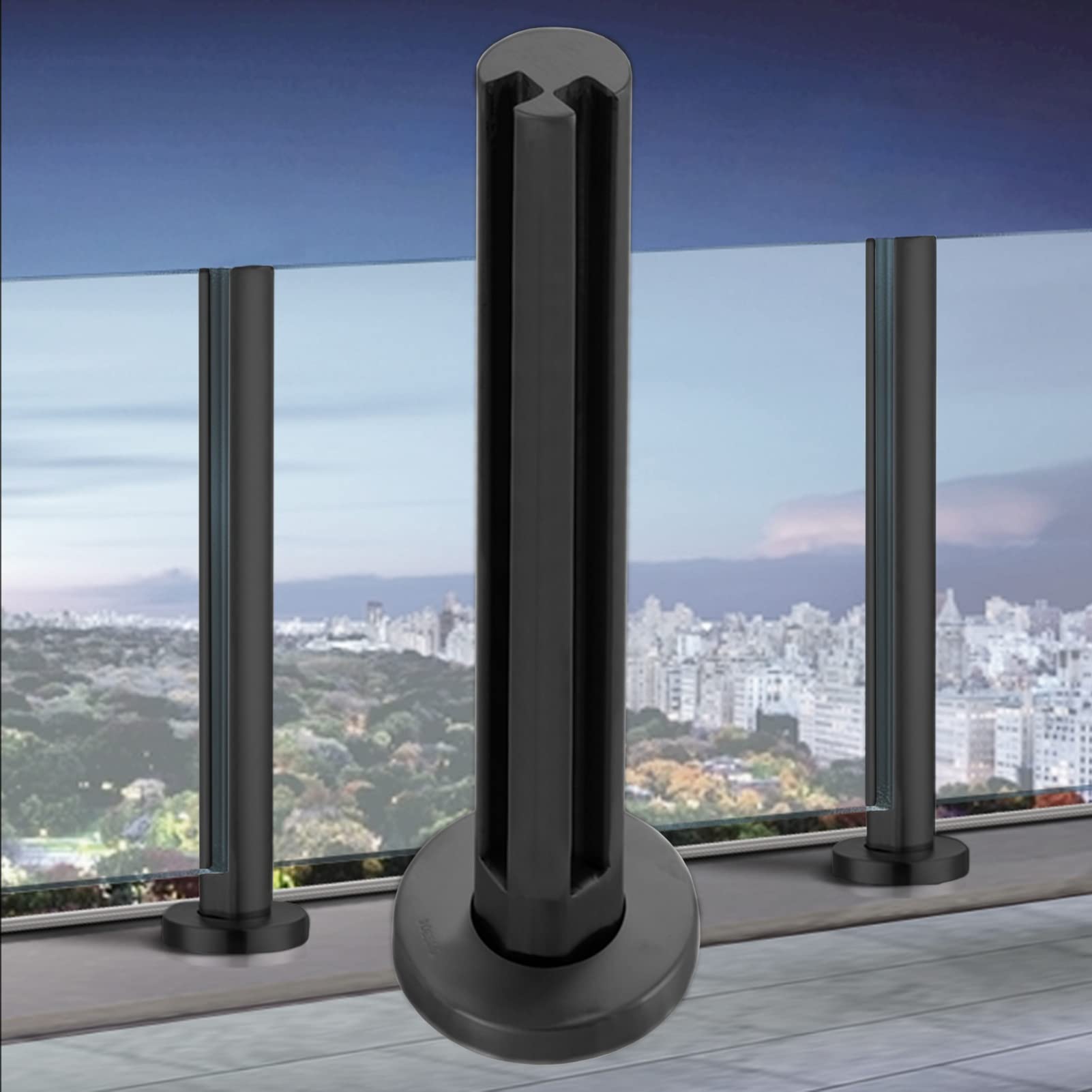 Support de poteau pour escalier et balcon de piscine d'hôtel au design rond et moderne