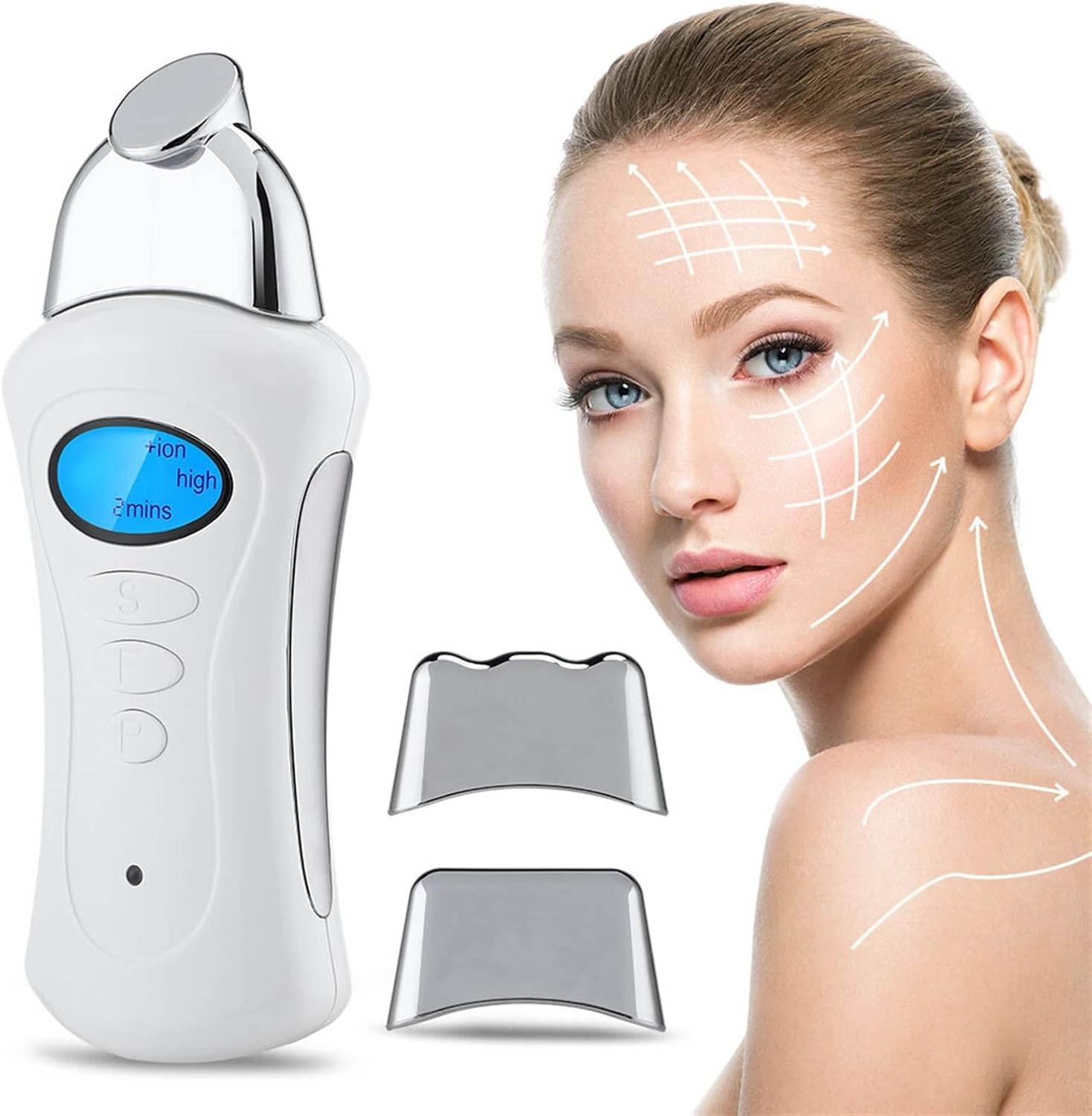 Home Skin Care Equipment, Facial Lifting Machine Electric Mini Beauty Instrument Handheld Galvanic Spa Skin Tightening Body Slimming Massager, 1 grams