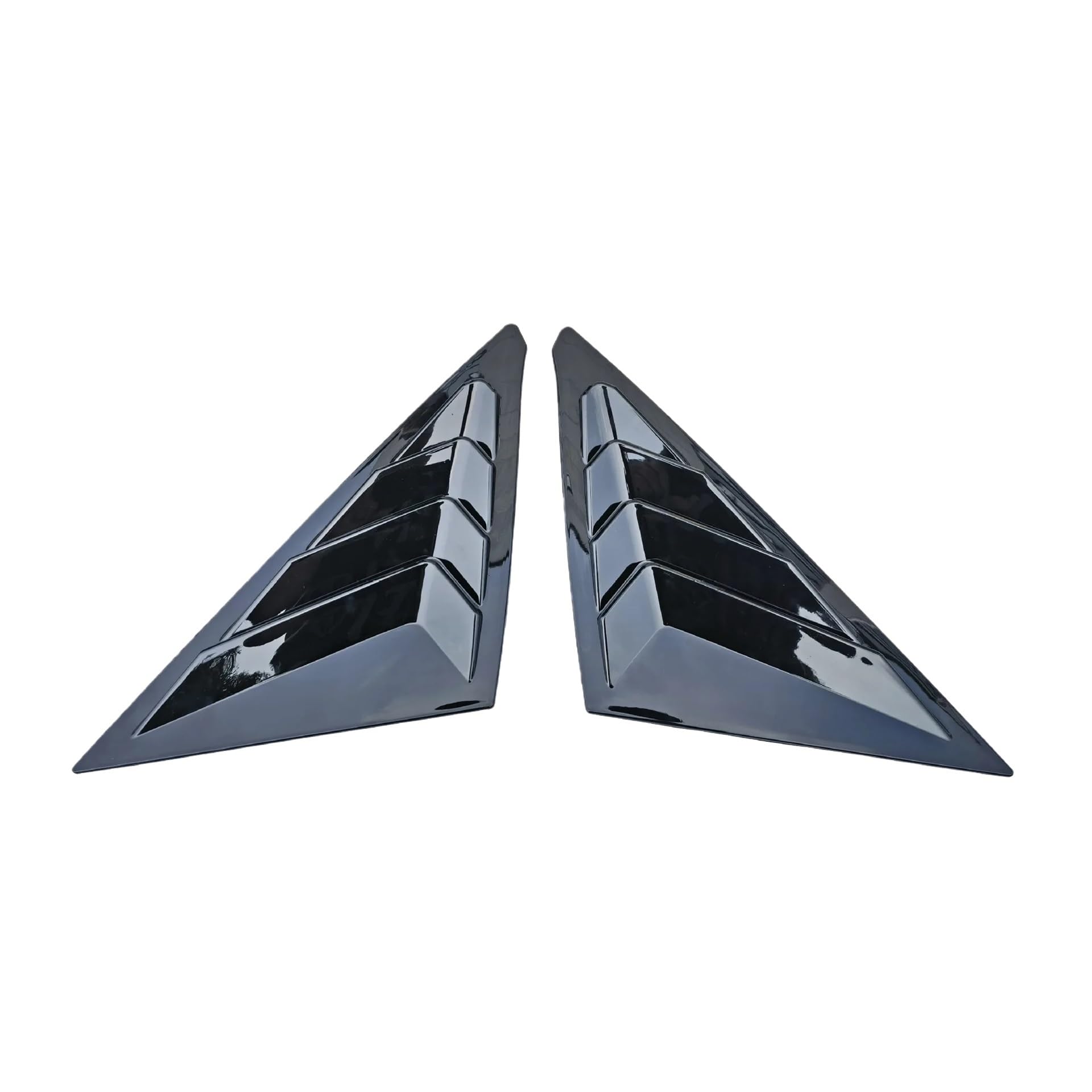 Compatible with Honda Civic Hatchback 2022 2023 Car Rear Window Quarter Louver Shutter Cover Side Vent Trim Sticker ABS Exterior Accessories(Gloss Black)