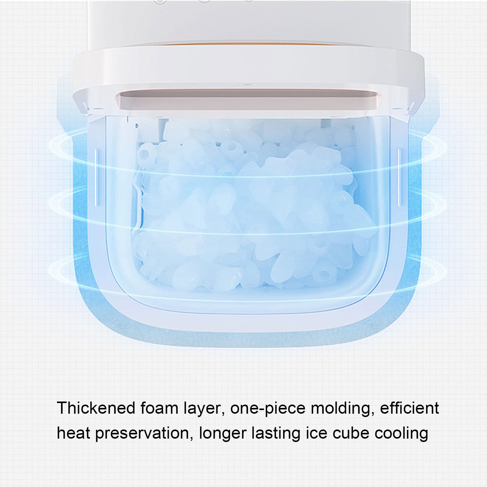 FTVOGUE Encimera Inteligente para Fabricar Hielo con Autolimpieza y Opción UV para el Hogar, Cocina, RV, Camping