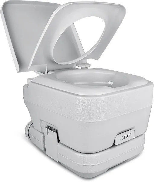 YITAMOTOR 3.2 Gallon RV Toilet, Composting Camping Portable Toilet with Odor-Sealing Slide Valve, Double Water Spouts, Leakproof for Adults, Hiking, Outdoors, Travel, Camping, Hiking