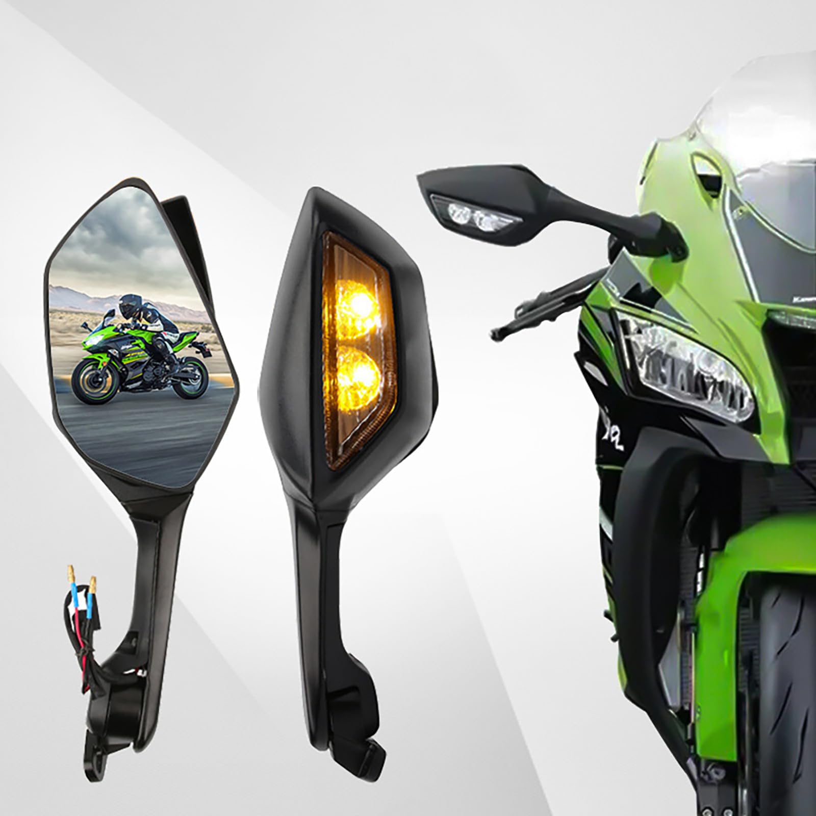 ZX-10R ZX10R バイクミラー H2 Ninja 互換品 | 用 ZX-10R」の人気商品