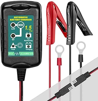 12V/6V 1.5 Amp Battery Charger for Harley Davidson Motorcycles Maintainer