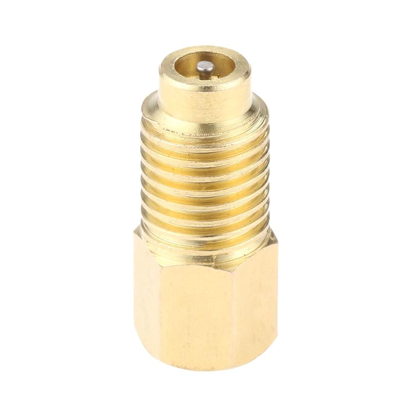 Adaptador de Conversão R12 para R134A em Latão Aupoko, Conector Rápido 1/4 SAE Fêmea x 1/2 Masculino