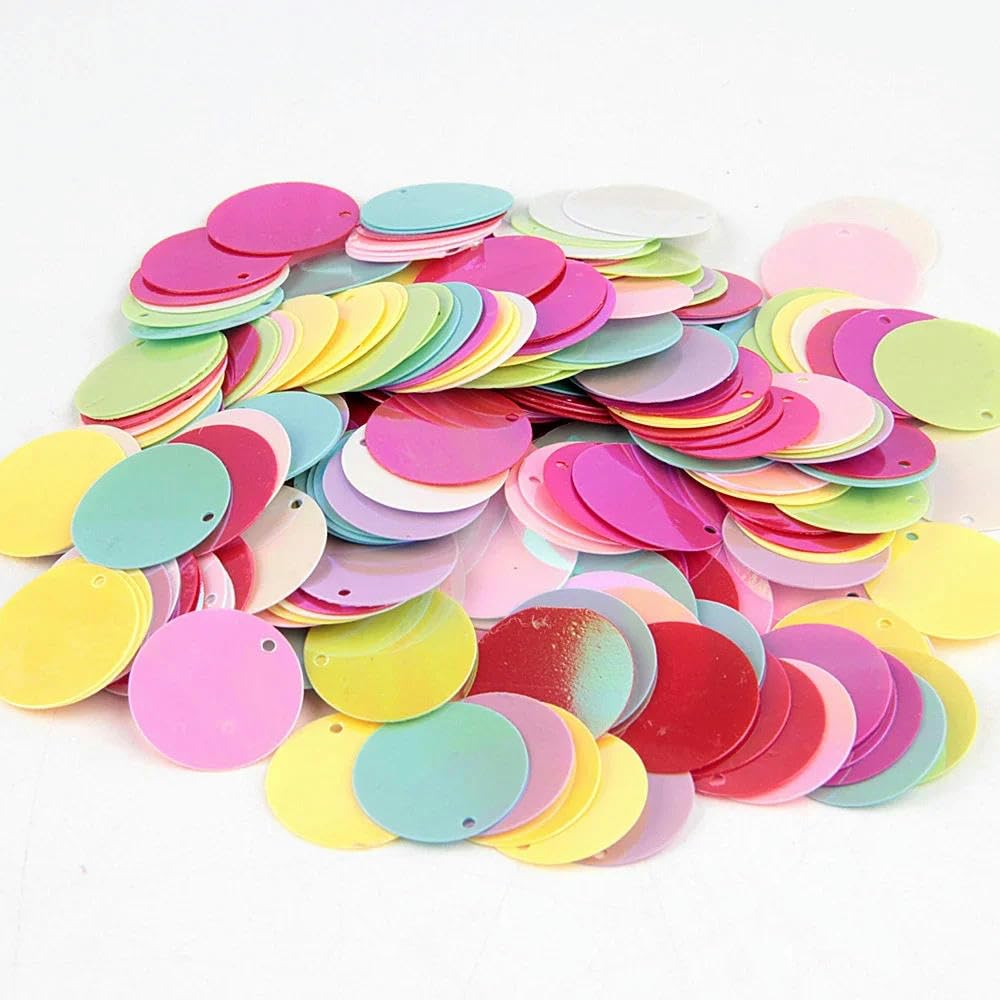Glitter per artigianato e cucito, glitter piatti rotondi da 50 g, 10 mm, 15 mm, 20 mm, 25 mm, 30 mm, per cucito, matrimonio, tempo libero creativo (trasparente, 10 mm50 g1250 pezzi)