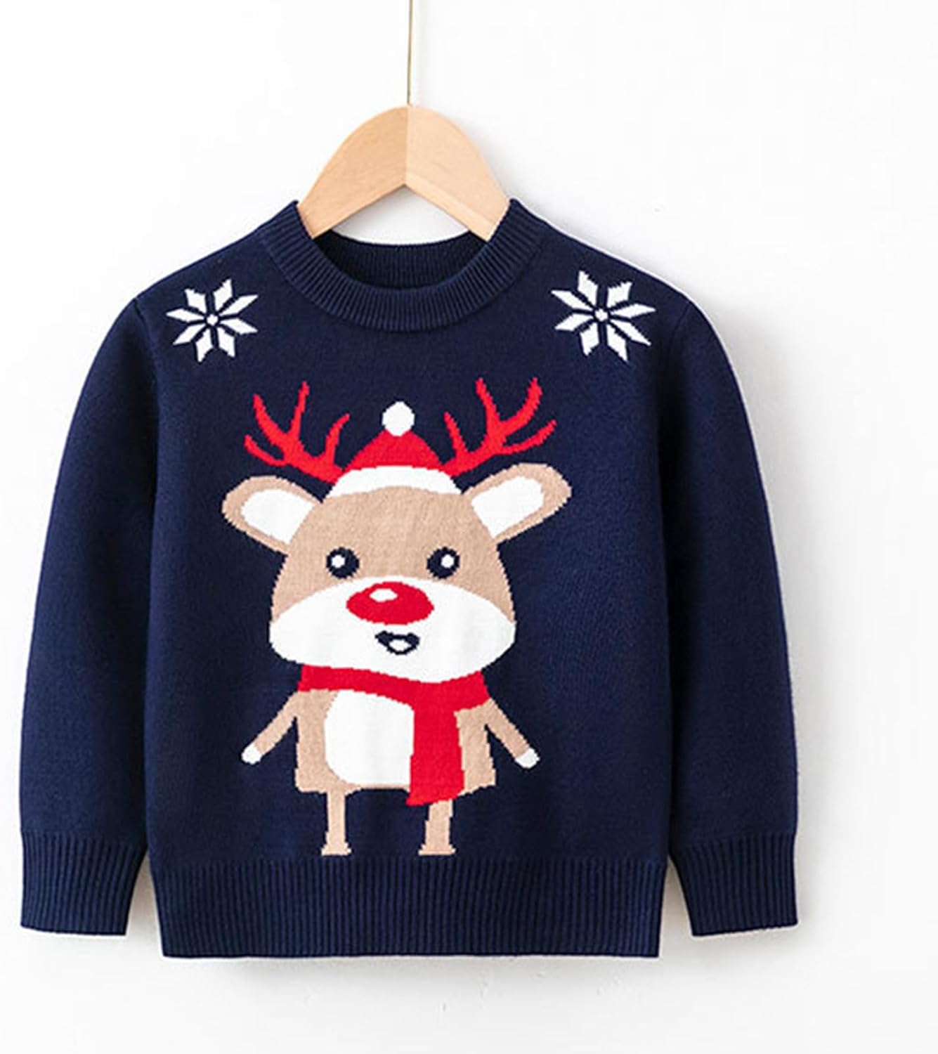 Newborn Baby Boy Girl Christmas Outfit Long Sleeve Winter Warm Sweater