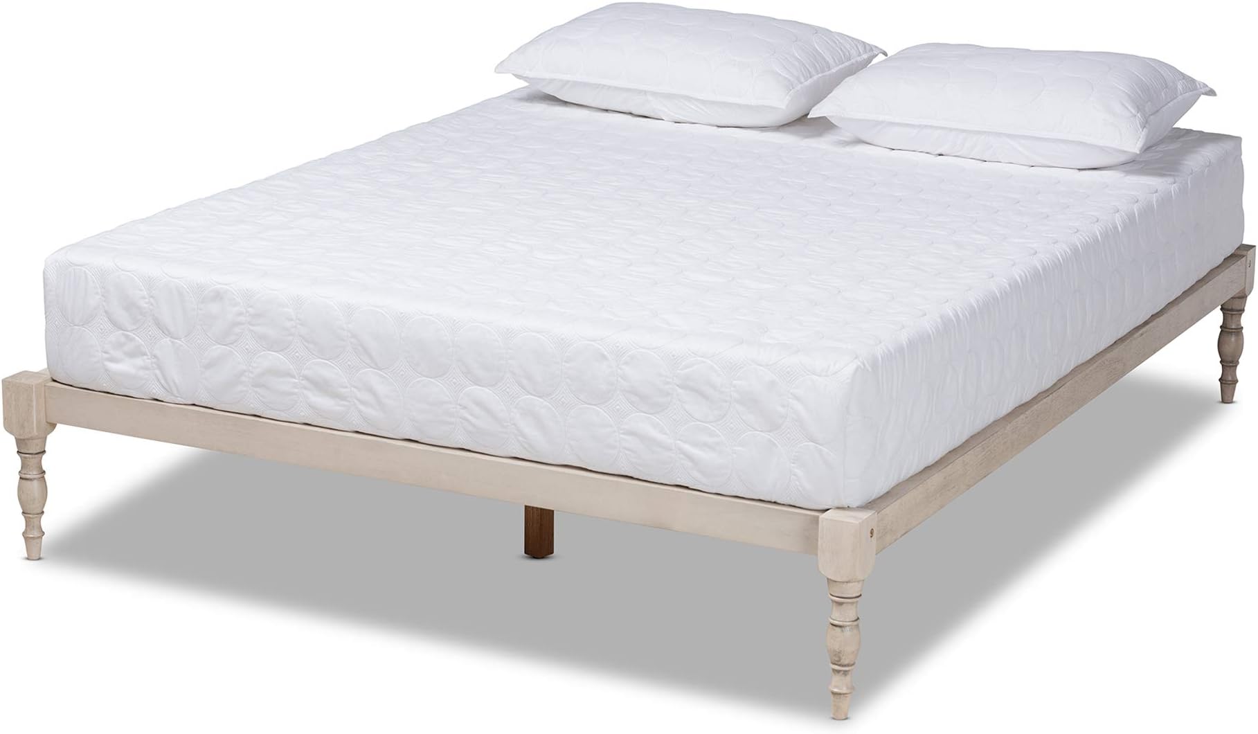 Platform, King, Antique White