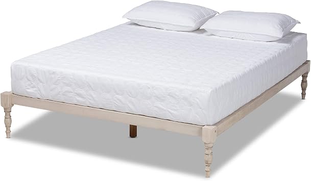 Baxton Studio Platform, Queen, Antique White