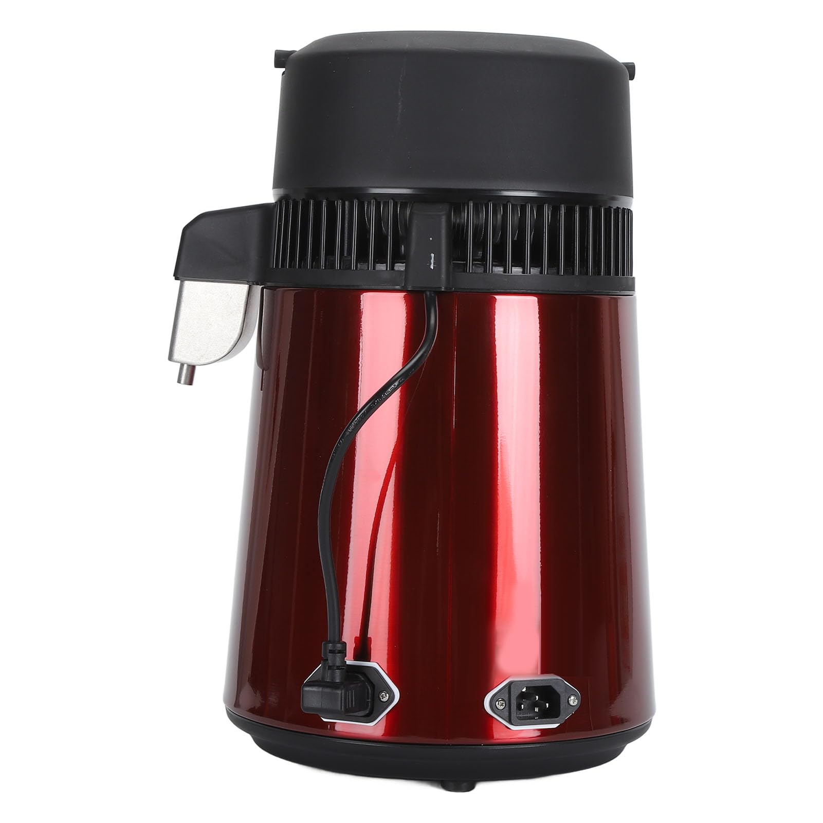 Fdit Destilador de Agua Portátil de 4L, Máquina de Destilación Automática de Acero Inoxidable con Apagado Automático por Sobrecalentamiento para Hogar, Laboratorio, Cocina (Enchufe europeo 220V)