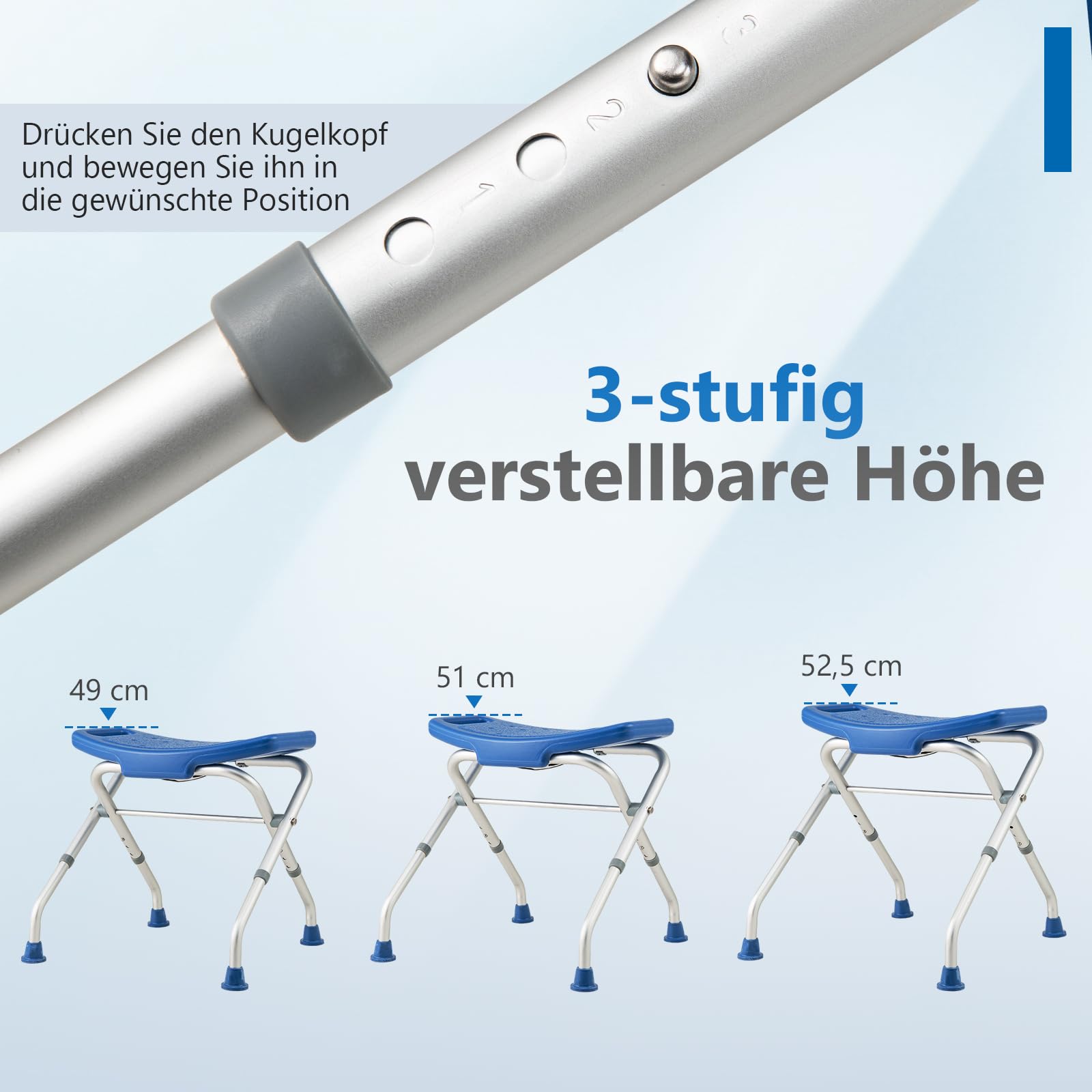 COSTWAY Douchekruk in hoogte verstelbaar, aluminium badkamerzitbank met armleuningen en antislip rubberen voetjes, badkruk, badkamerbank, douchestoel, wit COSTWAY Douchekruk in hoogte verstelbaar, aluminium badkamerzitbank met armleuningen en antislip rubberen voetjes, badkruk, badkamerbank, douchestoel, wit
