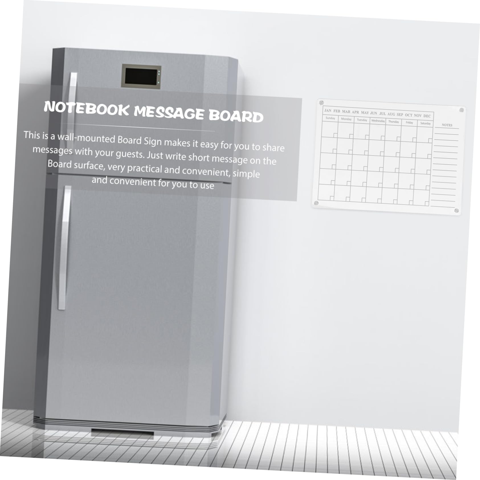 Operitacx Calendrier Magnétique pour Organisation et Planification en Acrylique Effaçable à Sec Lisse Tableau Blanc Transparent pour Bureau