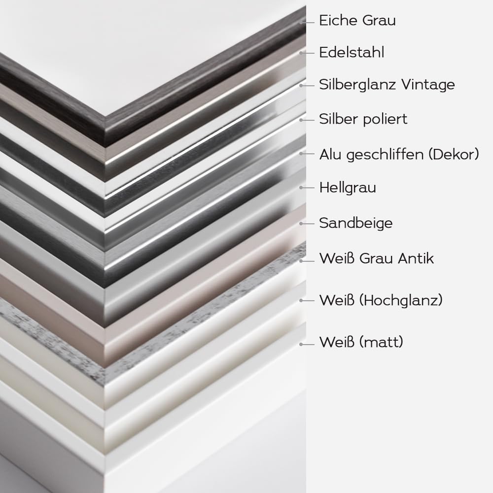 Bildershop-24 Cornice per giunti ombreggiati Lamia, 100 x 120 cm, foglio d'oro, Kit di autoassemblaggio fai da te