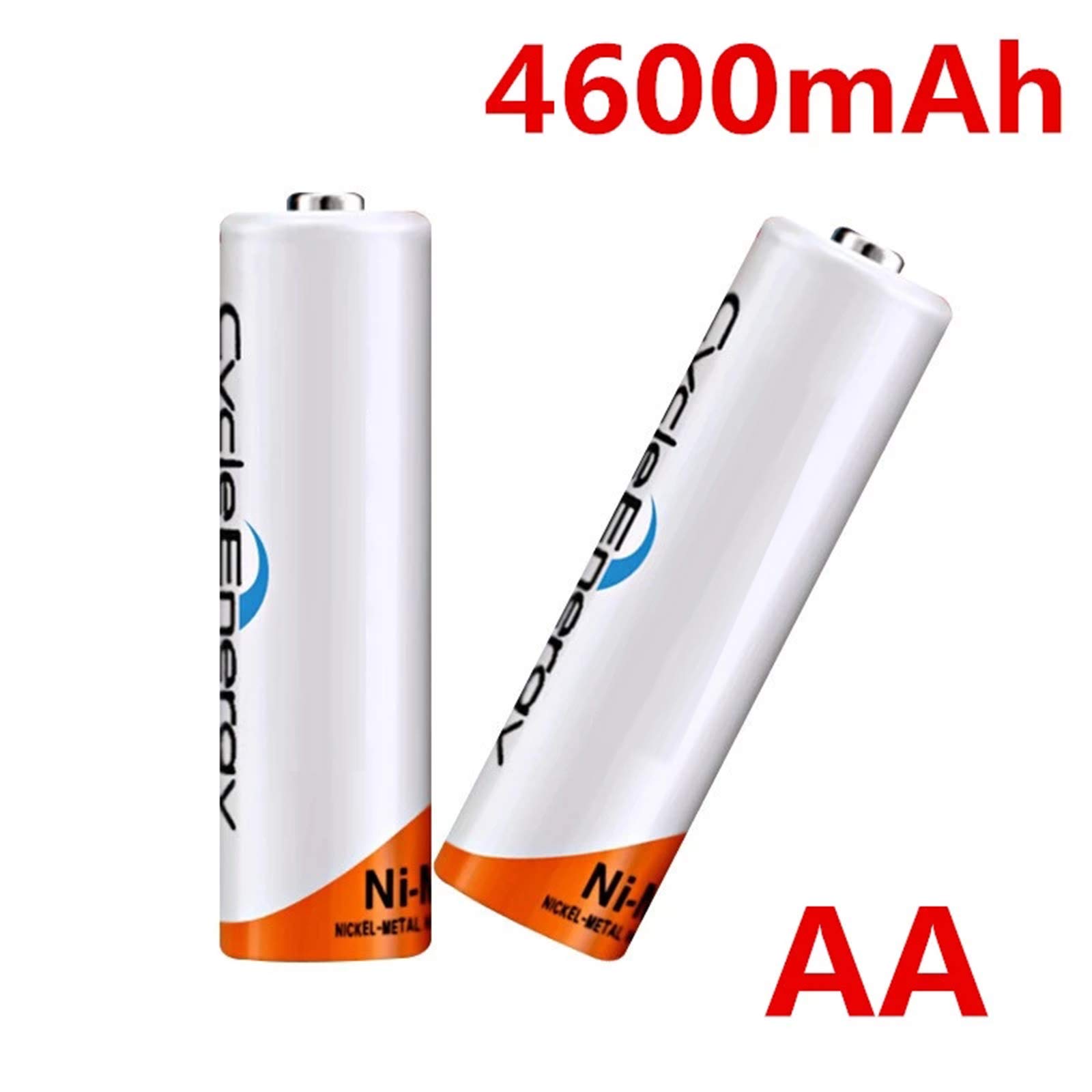 Batterie AA da 1,2 V Ad Alta capacità Batterie Ricaricabili Batterie 4600 mAh 2A Batteria Ricaricabile Ni-MH per Torcia,8pcs
