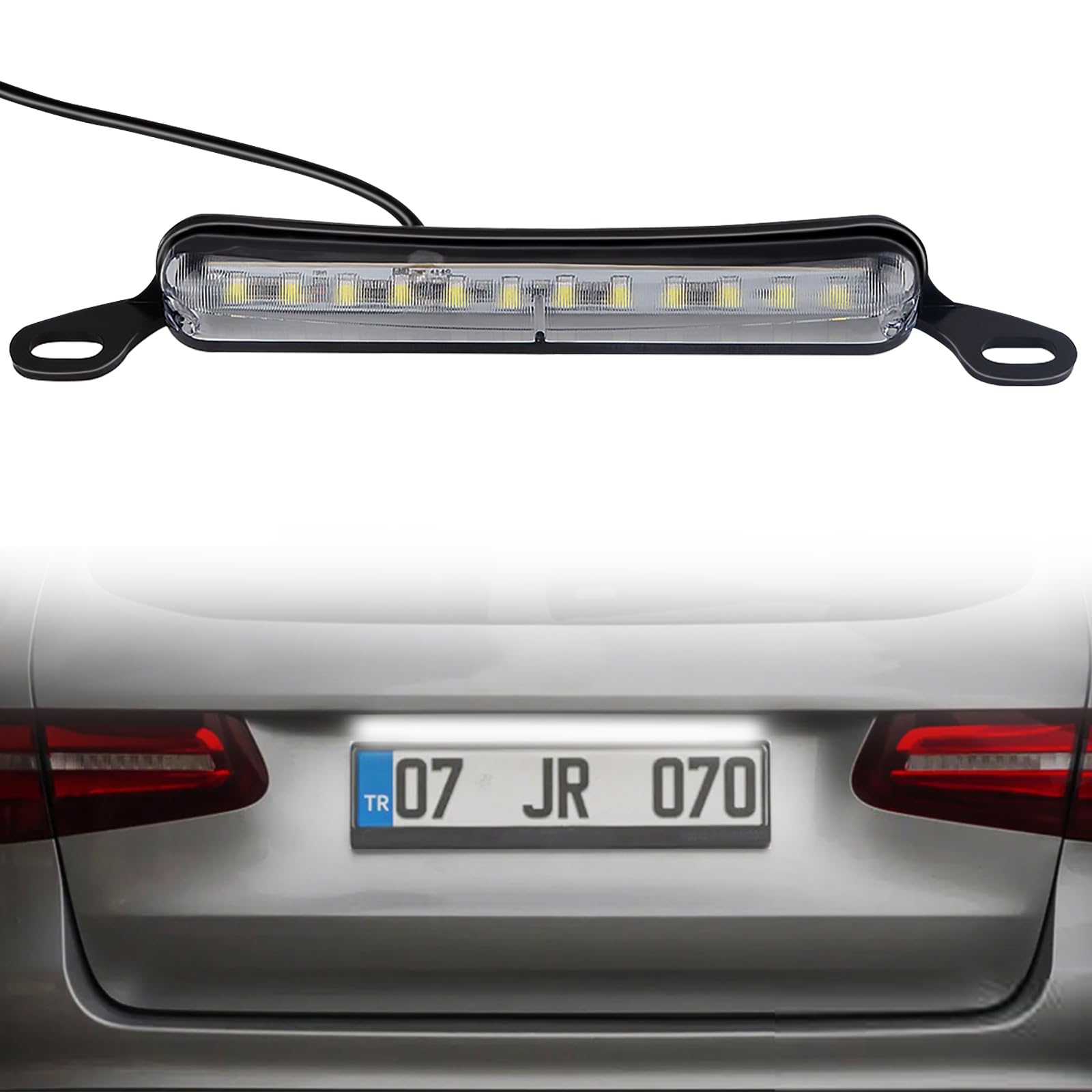 LED License Plate Light 12 V DC Universal License Plate Lights, Waterproof Tag Lamp Assembly Replacement LED Plate Light for Car Trailer UTV ATV Truck RV Boat