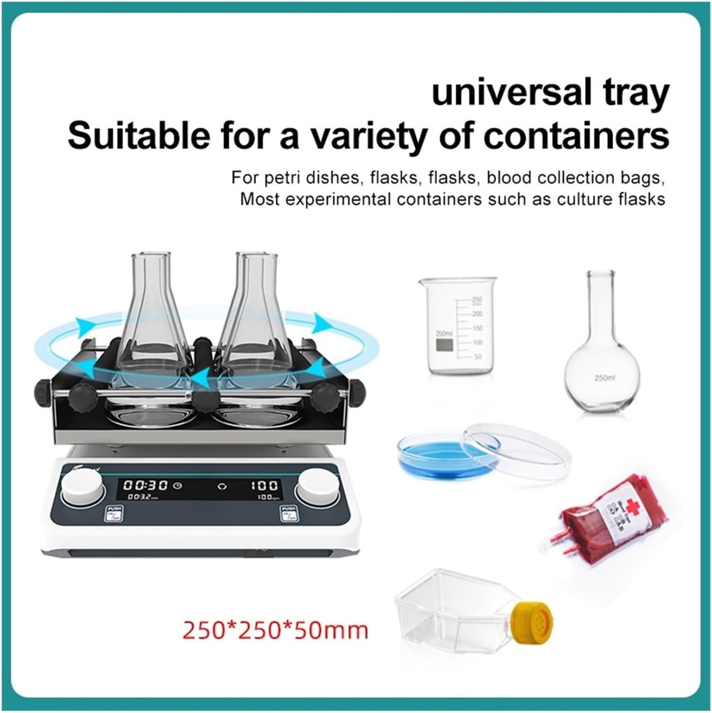 Lab Centrifuge, Adjustable Speed Lab Orbital Shaker Lab Equipment Mixer Shaker Lab Multi-Purpose Horizontal Swing Oscillator,