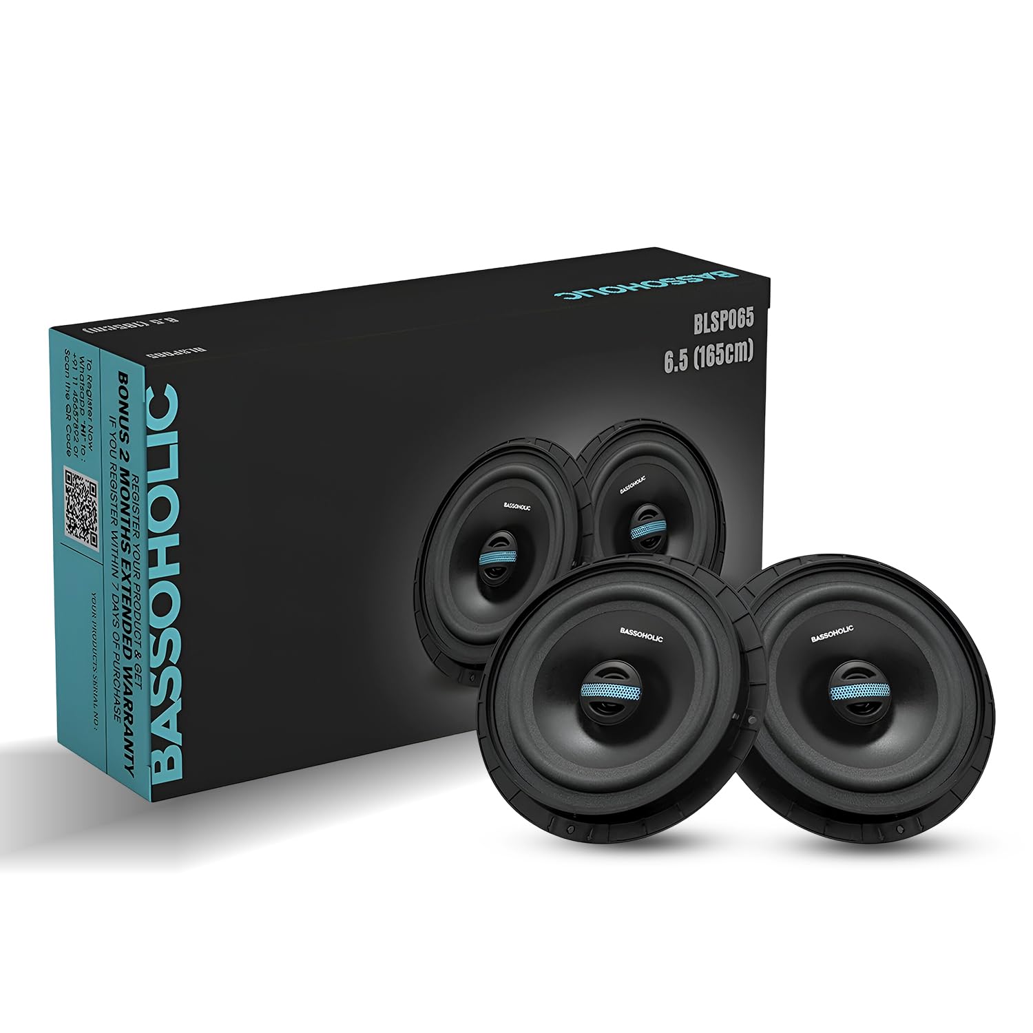 BLSP065 Premium 6.5" High-Bass Coaxial Car Speakers | Powerful Sound, Water-Resistant Rubber Cone, Subwoofer-Ready | Premium 2-Way Audio for Deep, Punchy Beats | 1-Year Warranty