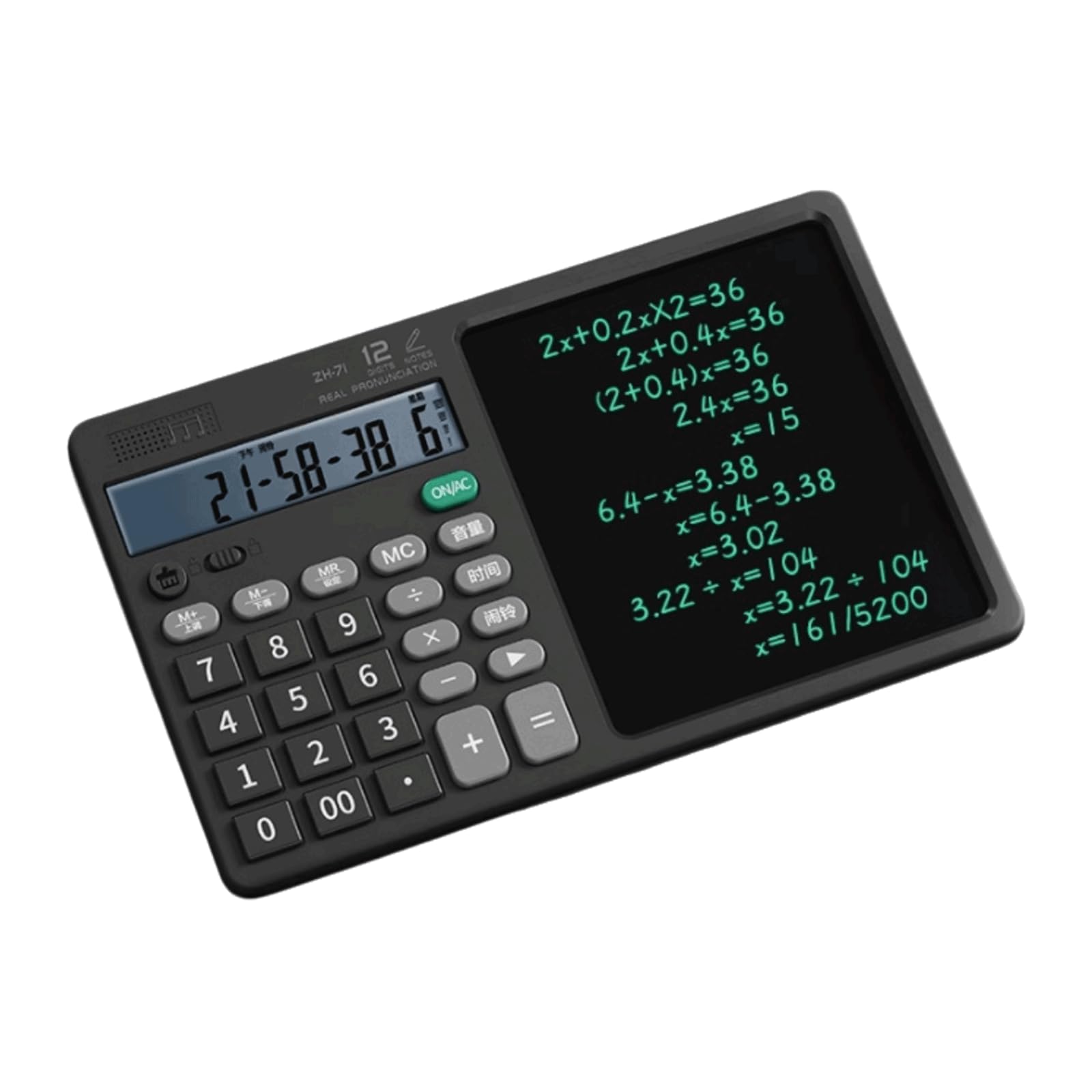 Versatile Calcolatrice da Tavolo Calcolatrice per Tablet con Scrittura a Mano Calcolatrice Intelligente a Schermo Grande Calcolatrice di Ricarica Multifunzione Conveniente