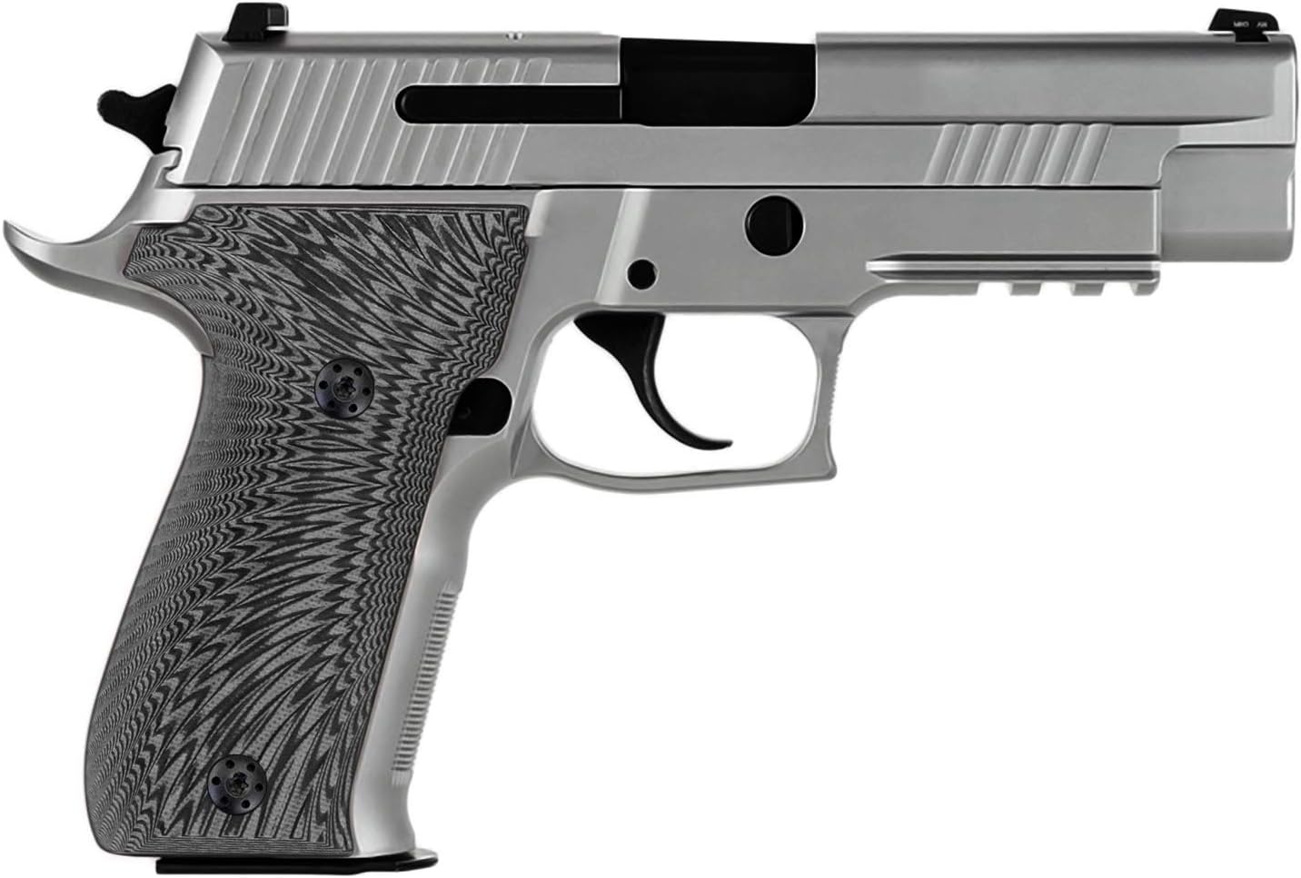Cool Hand G10 Grips Replacement for Sig Sauer P226, Black Grips Screws Included, Sunburst Texture, Thickness 7/10", not for a Sig P229 Pistol, Gun Metal