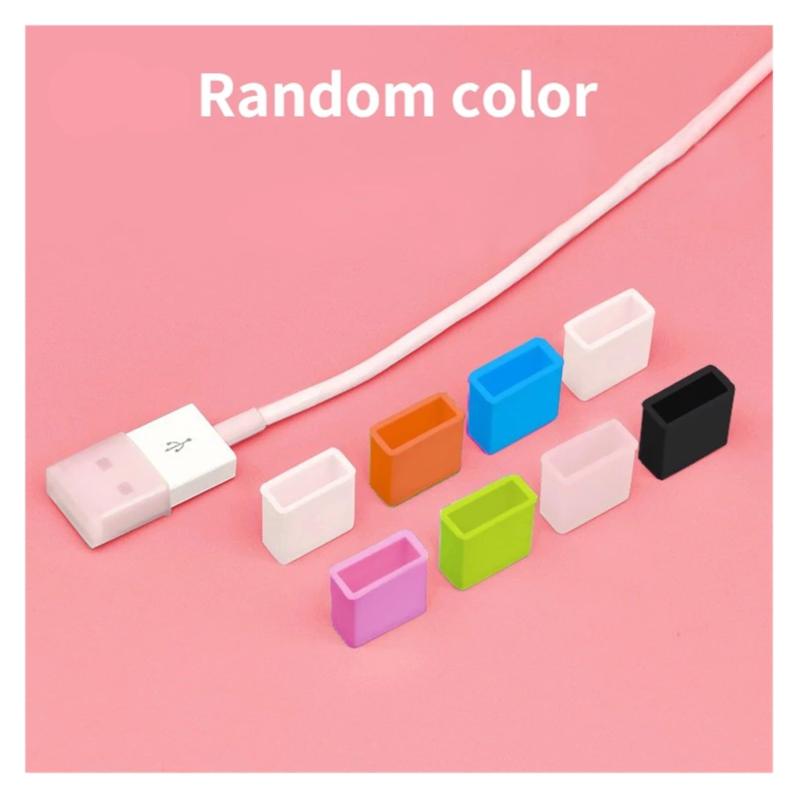 Tapones de silicona USB macho, 50 unidades, para carga, transferencia de datos, cable USB, protector antipolvo