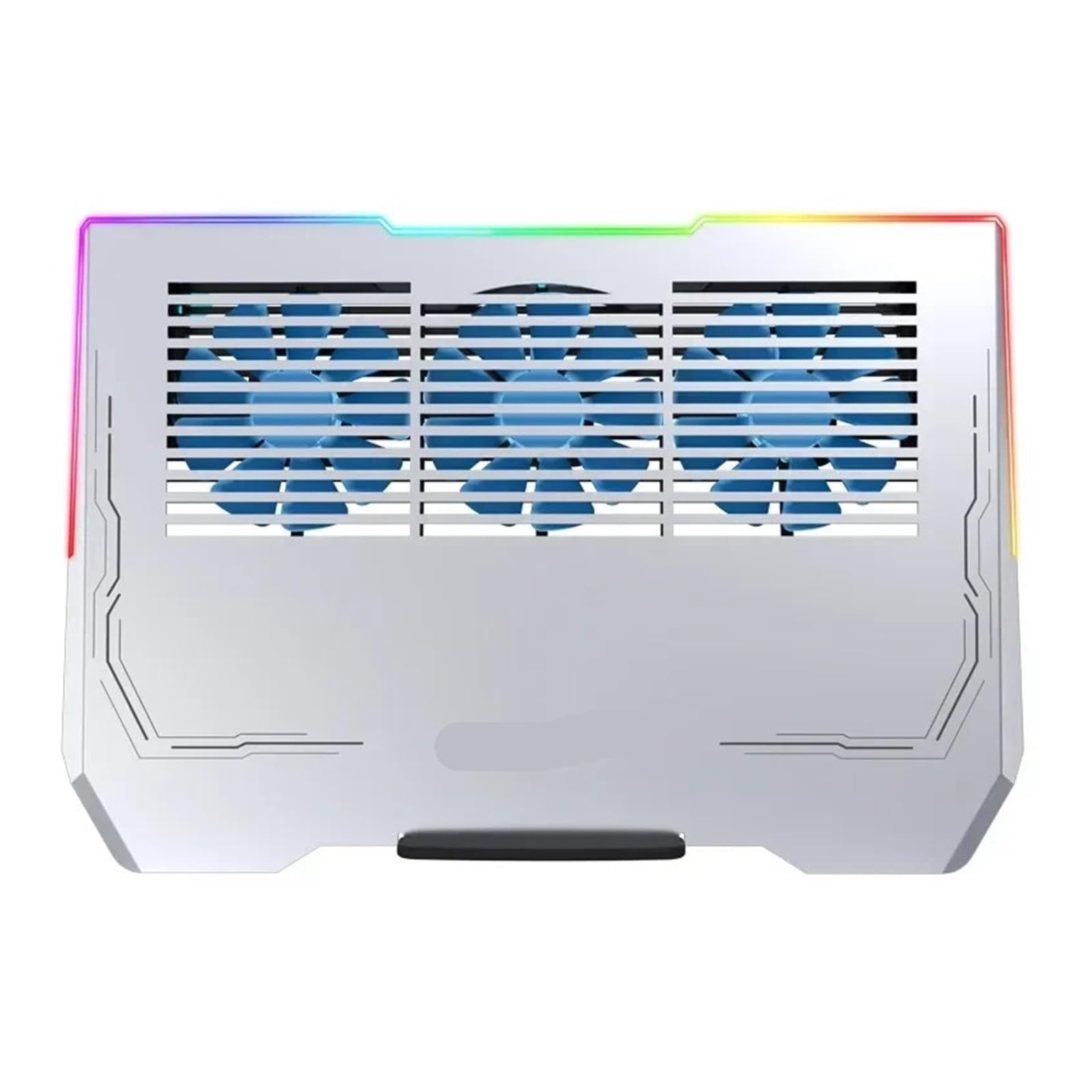 Tappetino di Raffreddamento Raffreddato Ad Aria for Notebook con Luce Colorata RGB 3 Ventole Staffa for Radiatore di Raffreddamento for Laptop da 12,1-17,3 Pollici