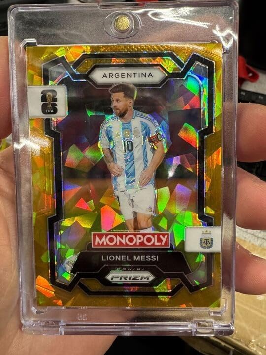 Panini Monopoly Prizm WC 2026 Lionel Messi Argentina Gold Cracked Ice SP Card
