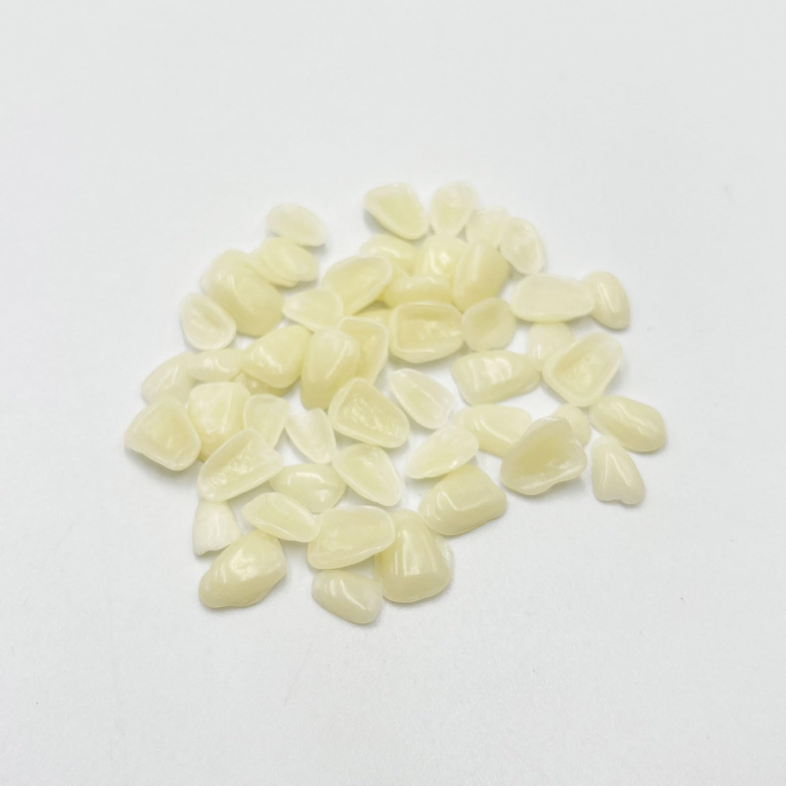 1 Pack Dental Temporary Veneer Tooth Thin Veneers with Filling Beads for Teeth Upper and Lower Anterior Whitening or DIY, A2