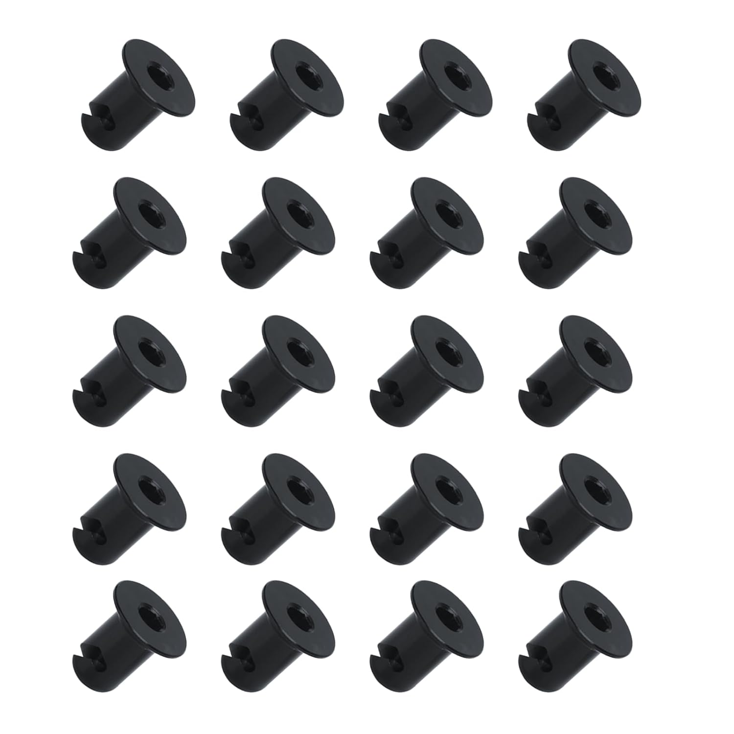 .500 Grip 7/16" Aluminum Dzus Button Flush Allen Head Quarter Turn Fasteners (20-Pack) (Black)