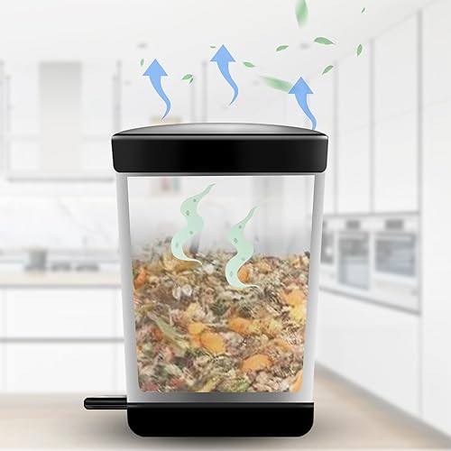 Miniatura 5 de 8 filtros universales absorbentes de olores con 16 adhesivos de doble cara, filtros absorbentes de olores para botes de basura, cubos de compost,