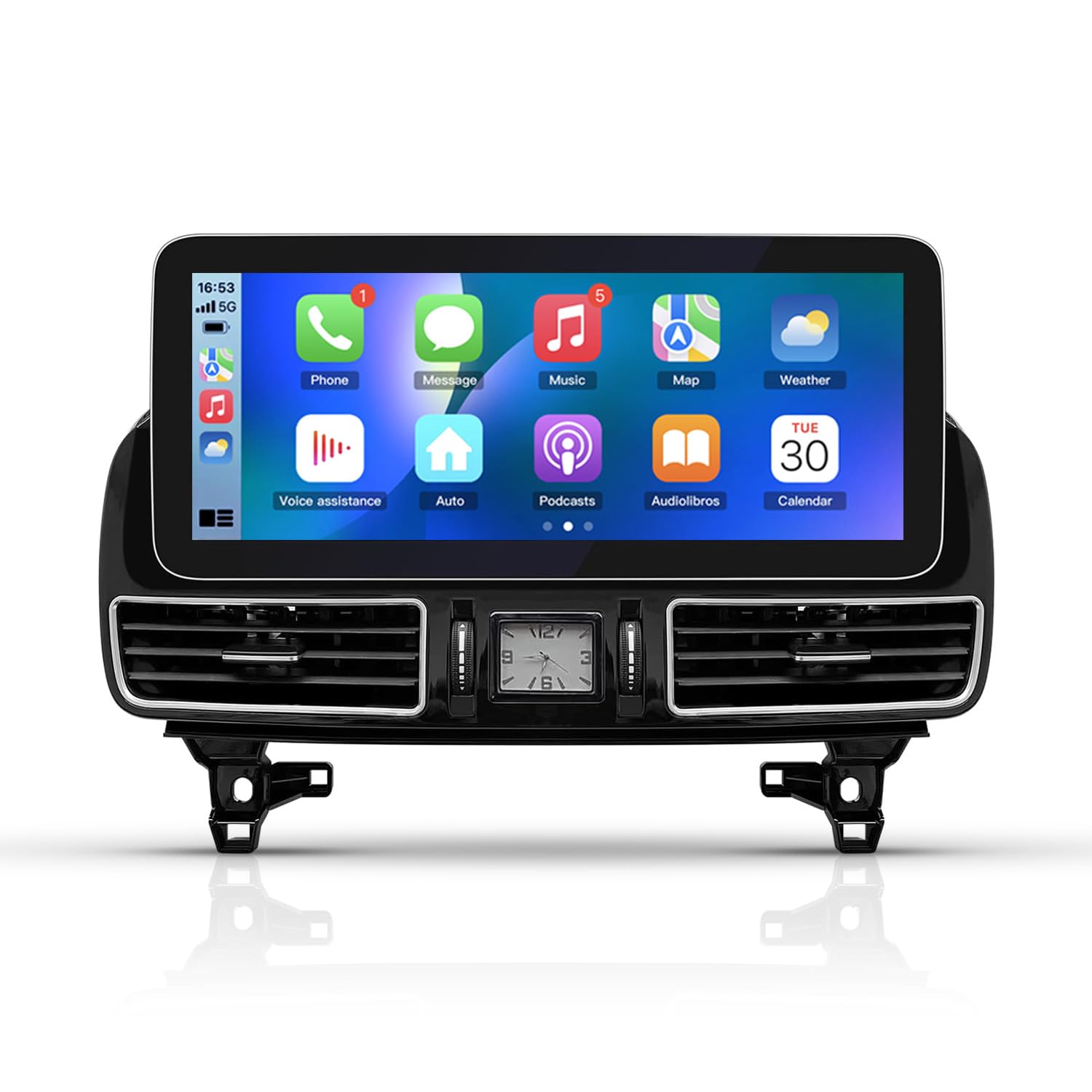 12.3" Linux Car Touchscreen For Mercedes Benz 2016-2019 C A CLA G GLA GLC Class W205 W176 C117 W463 X156 W253 NTG5.0, Wireless CarPlay Android Auto Use OEM BT Calls Music In