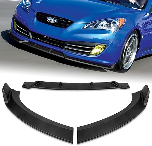 Q1-TECH, borde de parachoques delantero compatible con Hyundai Genesis Coupe 2010 - 2012, alerón de labio de parachoques delantero, kit de barbilla