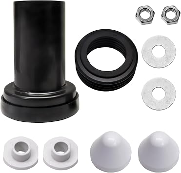 Connection Set for Geberit Wall-Hung Toilet 152.426.46.1 | PE-HD flush pipe with PP connector, 18.5cm x 90mm Includes cover caps Fits Duofix/Kombifix frames.