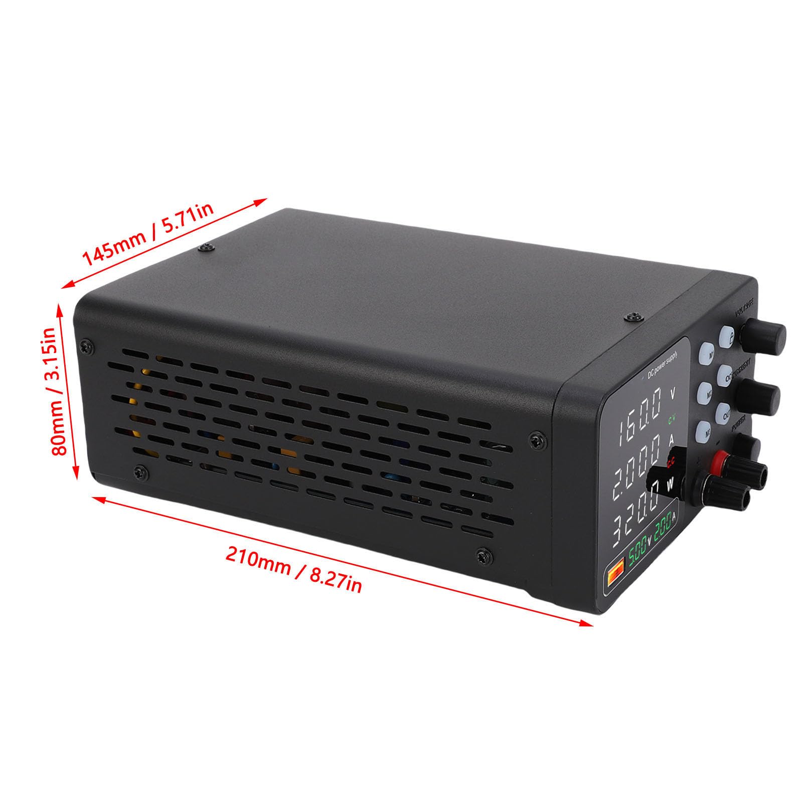 Fafeicy Fuente de Alimentación CC de 150 W Fuente de Alimentación de Banco Variable Ajustable con Carga Rápida USB Botón de Activación de Salida de 18 W para un Trabajo Seguro Carga (Enchufe UE 230V)
