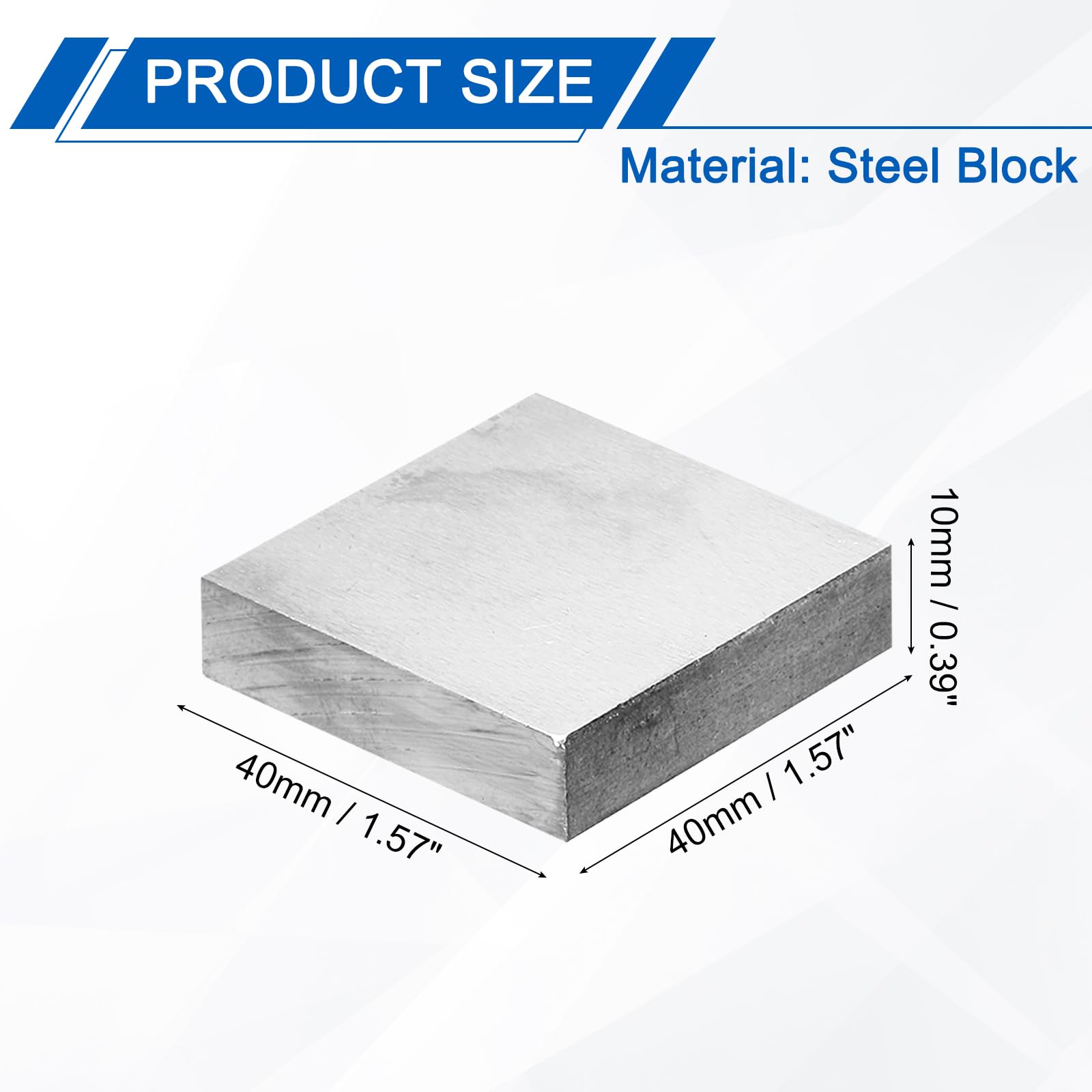 PATIKIL 40x40x10mm Steel Bench Block - Image 2