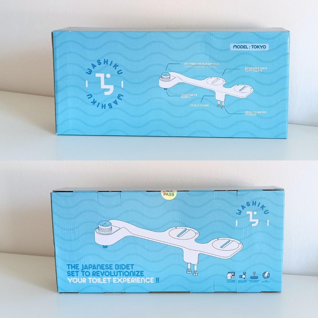 Tokyo Bidet para WC – Ducha Higiénica Portátil para Inodoro, Chorro de Agua Estilo Japonés, Asiento Inteligente con Grifo, Accesorio de Bidé para Baños Modernos