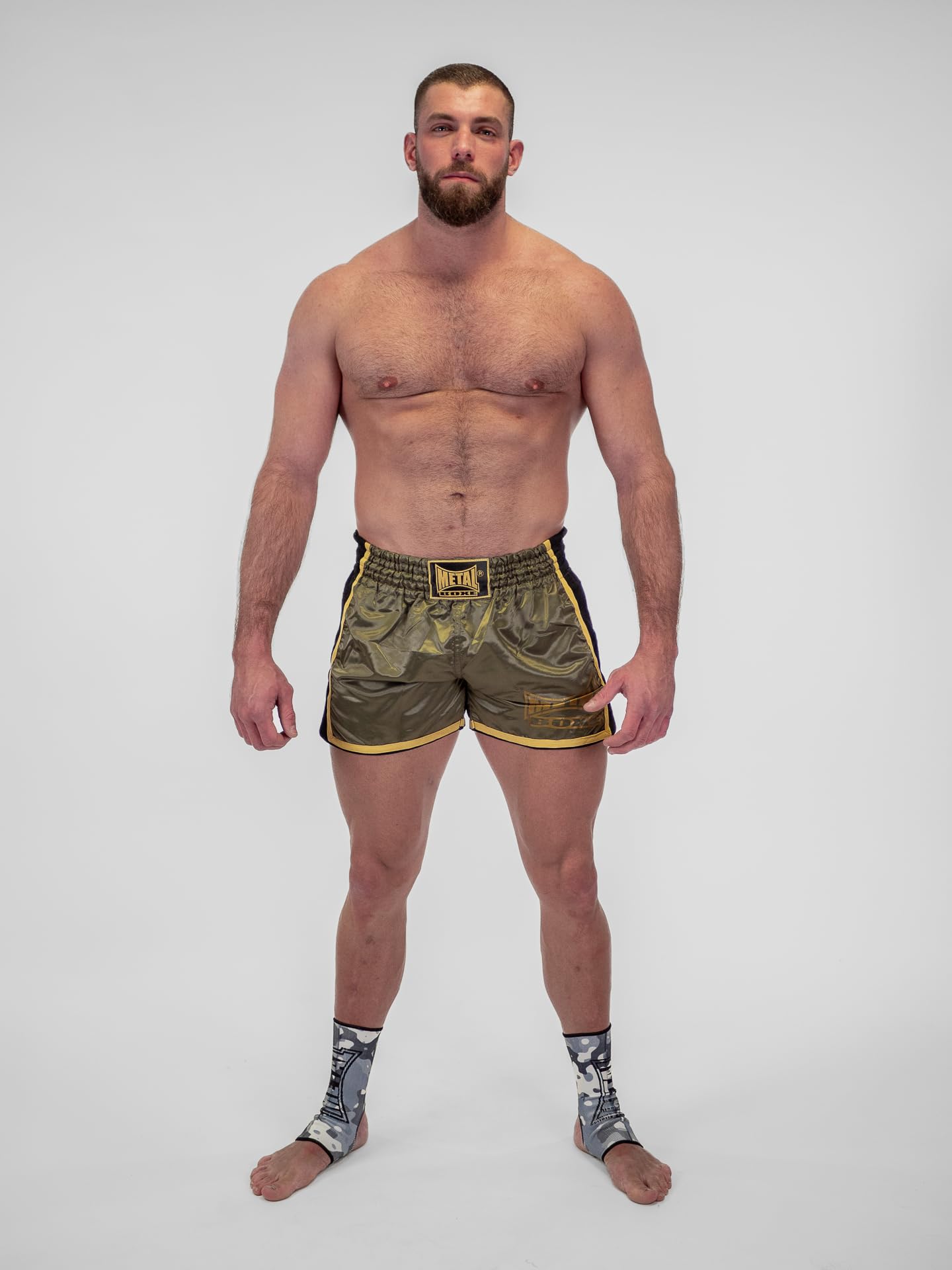 Metal Boxe Beige Short De Boxe Thaï/Kick Extrem