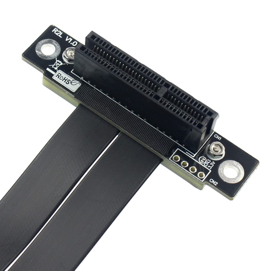 10Gtek PCIe 3.0 Riser Extension Cable, X4 to X4, M to F, Straight to 90°, Cable Length 15cm, P322MF1515