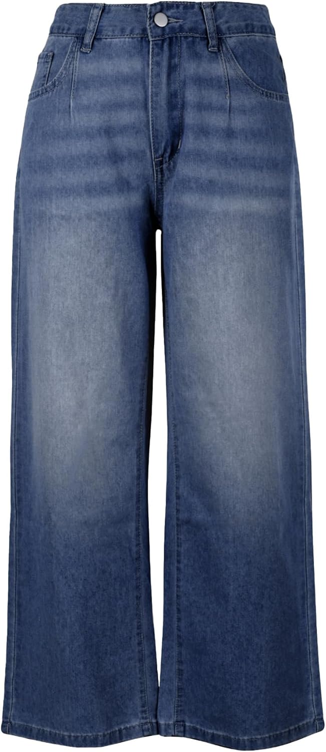 Women's High Waisted Wide Leg Jeans Loose Fit Straight Leg Denim Pants 2025 Trendy - Image 4