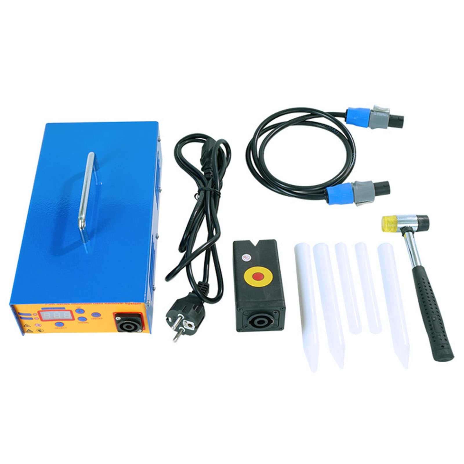 MAYKEA Kit Estrattore Ammaccature Senza Vernice, Set Riparazione Ammaccature Carrozzeria a Induzione Elettromagnetica PDR, Strumenti Rimozione Ammaccature Auto con Display Digitale Potenza e Tempo