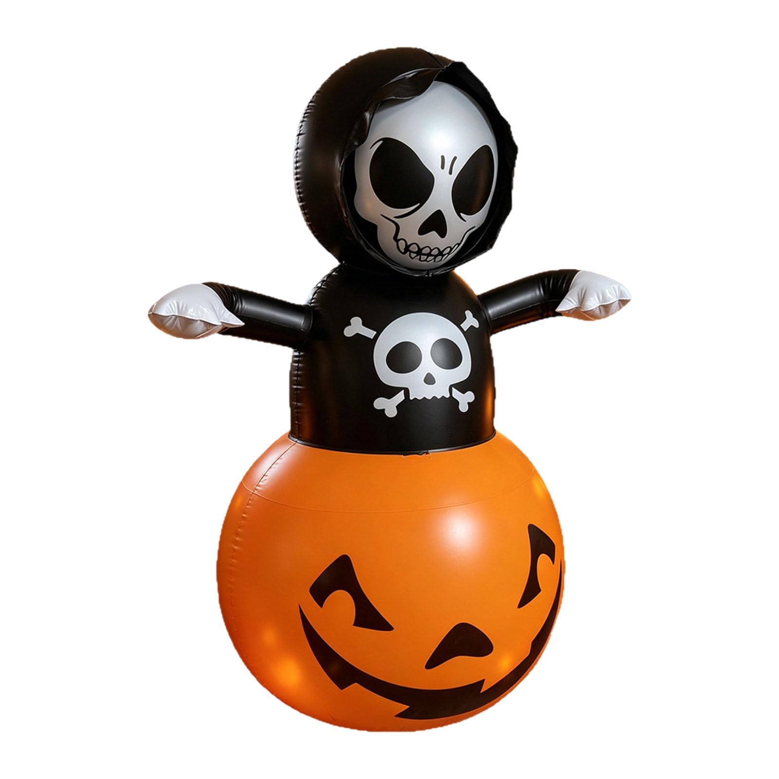 Nadmuchiwana dekoracja halloweenowa czaszka dynia oświetlone podwórko z PVC